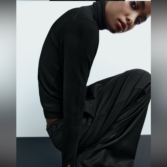 ZARA BASIC BLACK TURTLENECK. BNWOT. MEDIUM - Picture 6 of 6